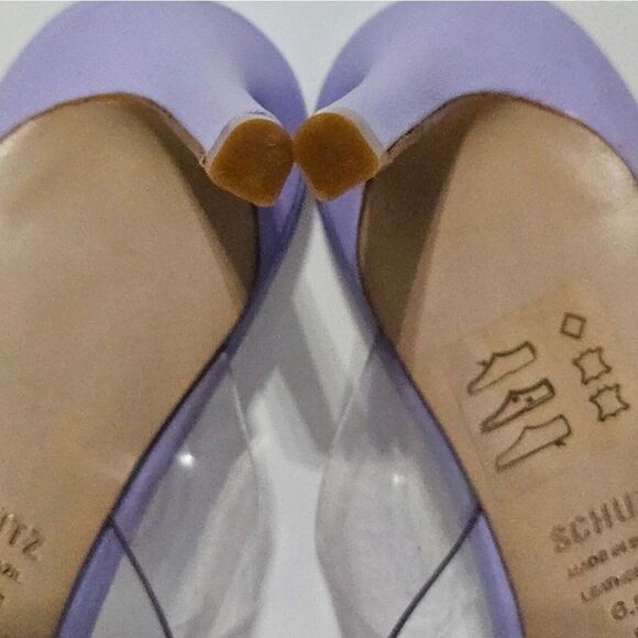 Schutz Ariella, Transparent Smokey Grape Heeled Sandals. NIB Size-6.5 - Picture 7 of 9